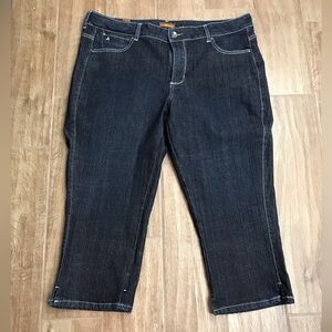 Women’s Aura Crop Jeans, dark denim, size 18R